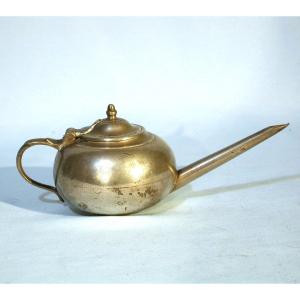 Medicine - Pewter Baby Bottle Known As A Sick Duck - Paris, 19th Century