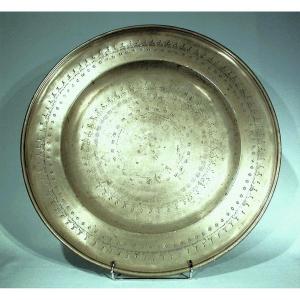 Very Large Pewter Dish - Turin, 18th Century