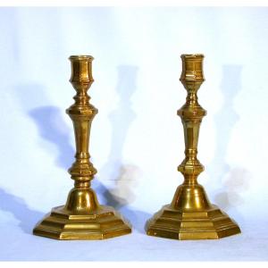 Set Of Three Brass Chandeliers - 18th And 19th Centuries