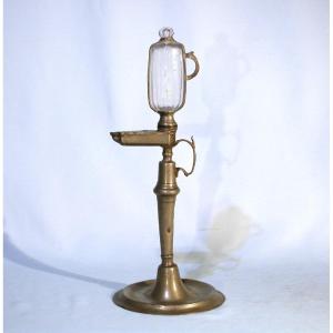 Rare Oil Clock In Pewter - Saxony (?), Early 19th C.