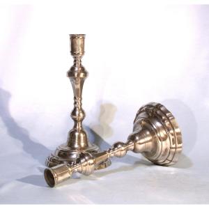 Pair Of Pewter Torches - Bordeaux (?), Circa 1800