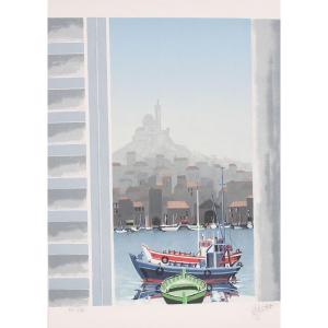 Lithograph Jean Triolet, Signed In Pencil By The Artist Et N° 6/20- Ea, Marseille