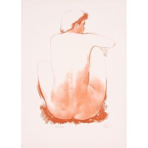 Volti Lithograph, Signed In Pencil By The Artist And No. 148 / 200, Female Nude