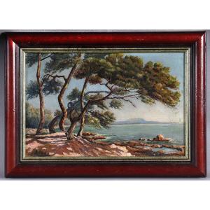 Marine, Signed A. Cotta, Côte d'Azur, Mediterranean, French School