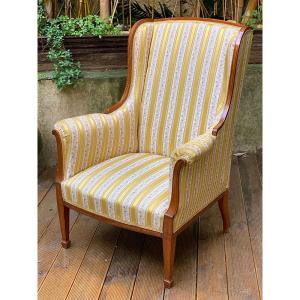 19th Century Restoration Period Armchair, With Marquetry