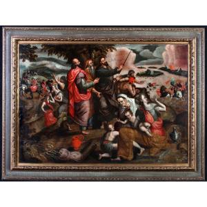 Flemish School, 16th Century, 130cm, Workshop Of Master Prodigal Son 1530/1580, Red Sea Passage