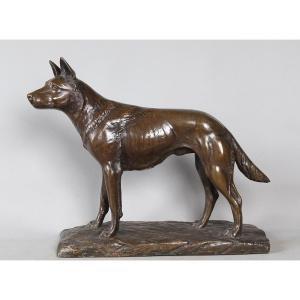 19th Century Bronze, Signed H. Hanggen Or H. Hanssen, Sheepdog