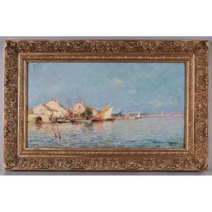 Henry Malfroy, Martigues, 117 Cm, Early 20th Century, Mediterranean 