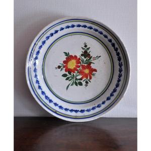Polychrome Earthenware Dish - Bruges - XIXth