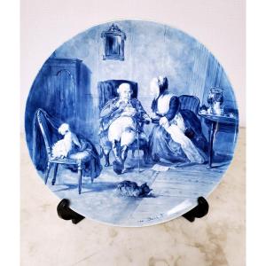 Delft Earthenware Dish - Signed - 19th Century.   Promo Jusqu'au 30 Avril 2026