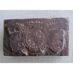 Ink Pad - Royal Coat Of Arms - United Kingdom - XVIII / XIX Century