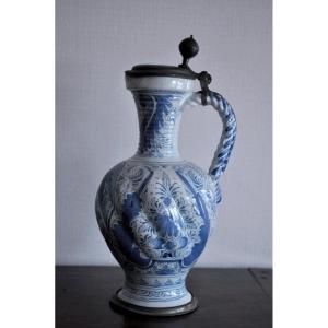 Delft Or Nuremberg Earthenware Pitcher - Circa 1700.  Promo Jusqu'au 30 Avril 2026