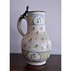 Pitcher - Beer Pot In Brussels Earthenware - 18th Century. Promo Jusqu'au 30 Avril 2026