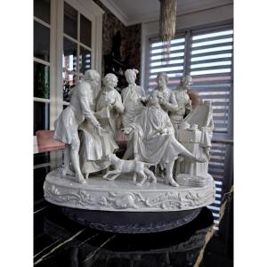 Sculpture - Earthenware Group From The Late 19th Century.  Promo Jusqu'au 30 Avril 2026
