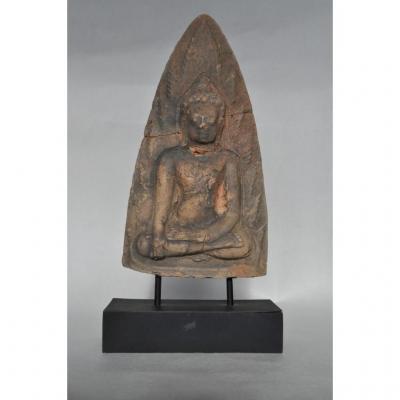 Stele, Buddha Terracotta 9-10th Century. Promo Jusqu'au 30 Avril 2026