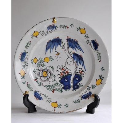 Delft - Polychrome Earthenware Dish - XVIIIth.  Promo Jusqu'au 30 Avril 2026