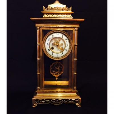 Interesting And Rare Pendulum Cage Japanese Style 1880