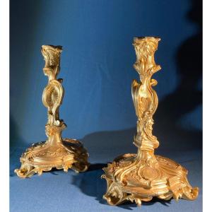 Pair Of Louis XV Style Torches Around 1860