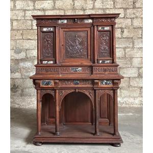 Renaissance-style Walnut Cabinet, Circa 1880
