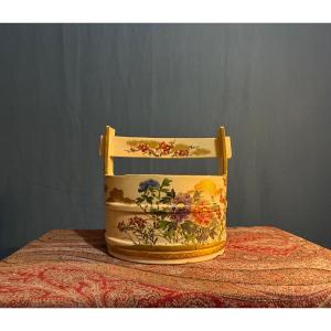 Satsuma Earthenware Planter, Japan Circa 1900