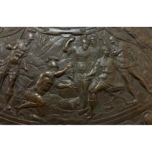 Elkington And Co, Electroplated Facsimile, “the Italian Poets Shield”, Circa 1854.