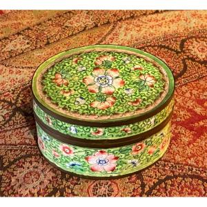 Canton Enamel Box, Workshop Stamp, China, Late 19th Century