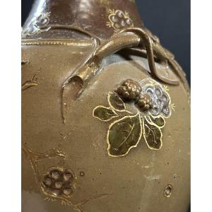 Stoneware Lamp By Ernest Chaplet And Albert Damouse For Haviland, Atelier Rue Blomet, Circa 1884