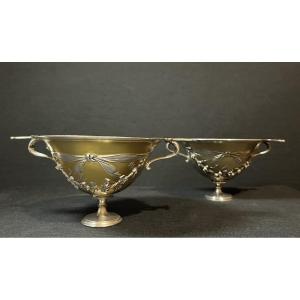 Pair Of Skyphos, Facsimiles Of The Hildesheim Treasure By Christofle & Cie And Other Manufactures
