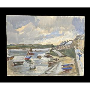 Lucien Victor Delpy (1898-1967) - Le Conquet, 1933 - Original Watercolor