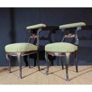 Pair Of Neo Greek Style Voyeuse, United States Circa 1880