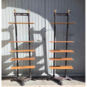 Pair Of Cast Iron Shelves, Toulouse Dabos