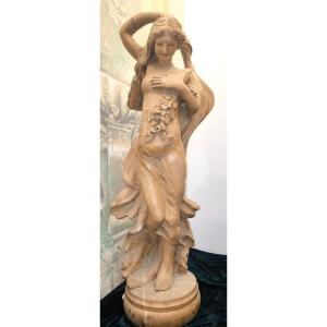 Wooden Statue Art Nouveau Art Forain Anderson Carver Bristol
