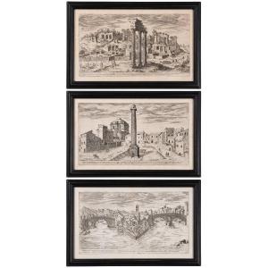 The Remains Of Antiquity In Rome (plates No. 7, 33 And 39) – Etienne Dupérac (c. 1525 – 1601)