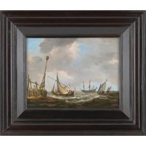 Ships Near The Coast - Abraham Hendricksz Van Beyeren (1620/21 – 1690)