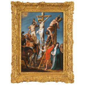 The Crucifixion Or "the Spear Blow", Lorraine School Of The 17th Century 