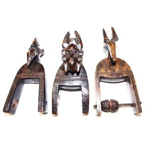 Three African Pulleys 20th.