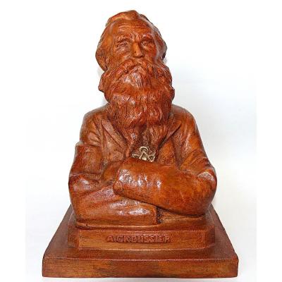 FRANC MACONNERIE, Terre Cuite A. GROUSSIER Grand Maitre G.O.