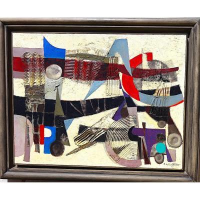 Abstract Painting De Berroeta 1977