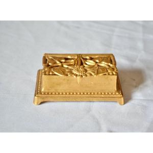 Art Nouveau Gilt Bronze Stamp Box