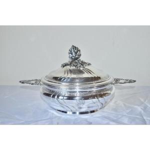 Vegetable Dish In Sterling Silver By Boin-taburet 19th Century