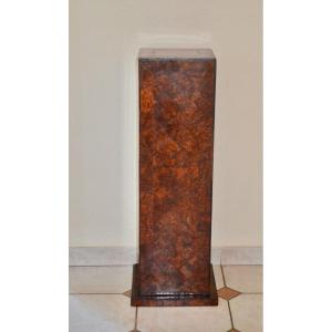 Column In Maple Burl Art Deco Period