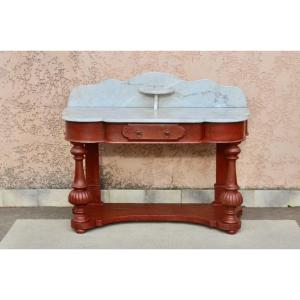 Large Dressing Table In Patinated Wood Early 19th Century