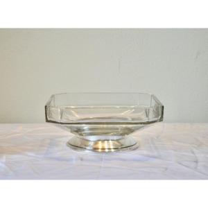 Cup In Crystal And Sterling Silver Art Deco Period