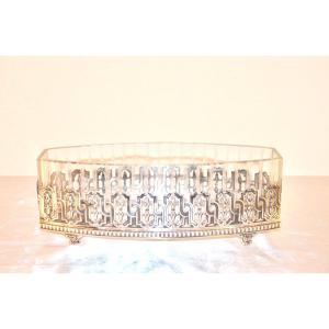 Table Planter In Sterling Silver And Glass By Emile Puiforcat 19th Century