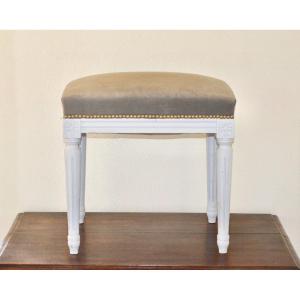 Louis XVI Style Painted Wooden Stool Late 19th Century 