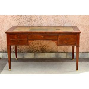 Large Louis XVI Style Mahogany Desk From The Early 19th Century