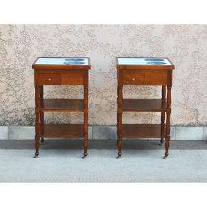 Pair Of 19th Century Walnut Cooler Tables 