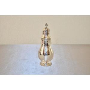 19th Century Solid Silver Baluster Shaker