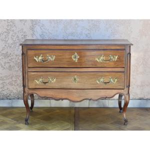 Curved Louis XV Period Chest Of Drawers 