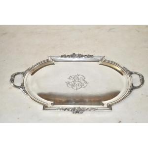 Solid Silver Serving Tray From The Napoleon III Period